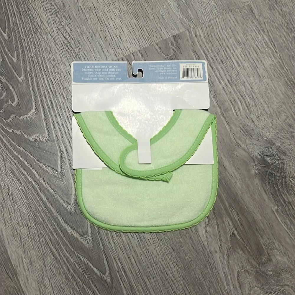 Vintage Cherokee Baby Green Embroidered Bib